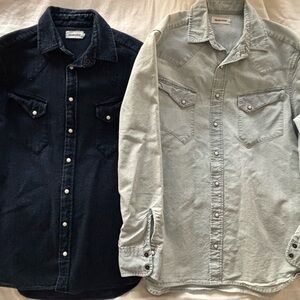 Two Men’s Taylor Stitch Button Up “The Western” Shirts - Size 40 (Medium)